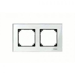 MTN404219 Рамка M-Elegance Белый бриллиант 2-постовая Merten