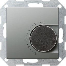 039120 Терморегулятор с размыкающим контактом 24V/10 (4)A Сталь Gira E22