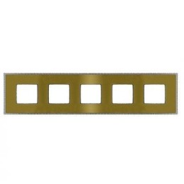 FD01435OBCB Рамка Belle Epoque Metal Bright gold / Bright chrome 5-постовая гор/верт. Fede