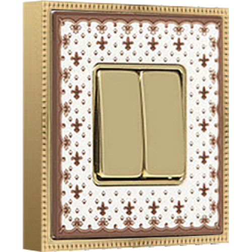 FD01471MAOB Рамка Belle Epoque Porcelain Коричневый / Золото 1-постовая Fede