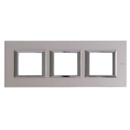 HA4802M3HNX Рамка Axolute Квадрат Титан 2+2+2 модуля Bticino