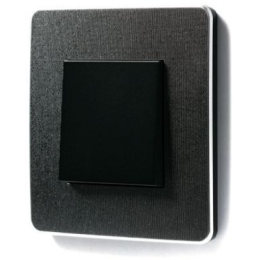 NU280256 Рамка Unica Studio Metal Хром / Антрацит 1-постовая Schneider Electric