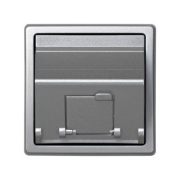 73085-63 Адаптер для 1 коннектора RJ45 (KEYSTONE, AMP, Brand-Rex, KRONE), наклонное подключение, Simon 73 Loft, ал