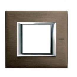 HA4802BR Рамка Axolute Квадрат Бронза 2-модульная Bticino