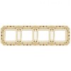 FD01364OPCL Рамка Firenze Gold White Patina 4-постовая Fede