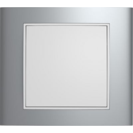 10113904 Рамка B.3 Алюминий / Полярная белизна 1-постовая Berker