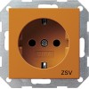 045602 Розетка с заземляющими контактами для ZSV (дополнительное обеспечение безопасности) Оранжевый Gira