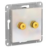 ATN000487 Atlasdesign Аудиорозетка двойная, Жемчуг Schneider Electric