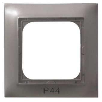 RH-1Y/23 Рамка Ospel Impresja Титан  1-постовая для выключателя IP-44