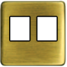 FD04318PB-M Монтажная плата для 2-х инф. разъемов RJ-45 черный, цвет Bright Patina FEDE