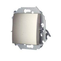 1591101-034 Выключатель одноклавишный, 16А 250В, винтовой зажим, шампань Simon 15