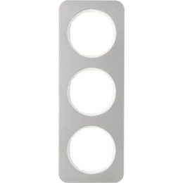 10132114 Рамка R.1 Полярная белизна, нержавеющая сталь 3-постовая Berker