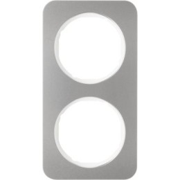 10122114 Рамка R.1 Полярная белизна, нержавеющая сталь 2-постовая Berker