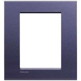 LNA4826CB Рамка LivingLight Квадрат Синий шелк 3+3 модуля Bticino