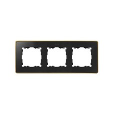 8201630-242 Рамка декоративная, 3 поста, Select, Simon 82 Detail, графит-золото 8201630-242 Рамка декоративная, 3 поста, Select, Simon 82 Detail, графит-золото