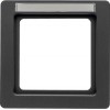 10116016 Рамка с полем для надписей Q.1 Антрацитовый с эффектом бархата 1-постовая Berker