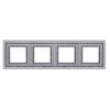 FD01294CB Рамка Crystal De Luxe Bright chrome 4-постовая Fede