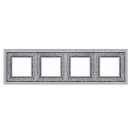FD01294CB Рамка Crystal De Luxe Bright chrome 4-постовая Fede