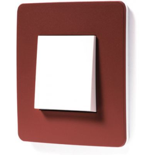 NU280213 Рамка Unica Studio Color Красный / Белый 1-постовая Schneider Electric