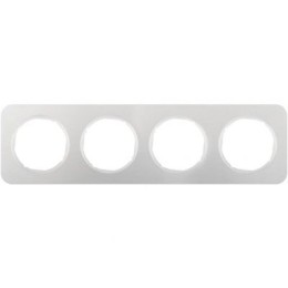 10142174 Рамка R.1 Полярная белизна, алюминий 4-постовая Berker