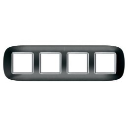 HB4802/4XS Рамка Axolute Овал Темный металлик 2+2+2+2 модуля Bticino
