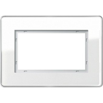 1001512 Рамка Esprit Glass C Белое стекло 1,5-постовая Gira