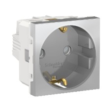 NU303730 Розетка с заземл., со шторк., винт. зажим, 16А, 250В, 2 мод Алюминий Schneider Electric NU303730 Розетка с заземл., со шторк., винт. зажим, 16А, 250В, 2 мод Алюминий Schneider Electric