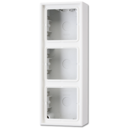 LS583AWW 3-ая Коробка для накладного монтажа с основанием, бел. Jung LS серия