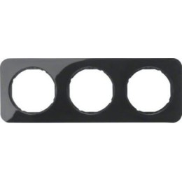 10132145 Рамка R.1 Черный 3-постовая Berker