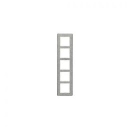 10156083 Рамка Q.7 Нержавеющая сталь 5-постовая вертикальная Berker