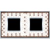 FD01342MACB Рамка Vintage Porcelain Brown LYS / Хром 2-постовая Fede