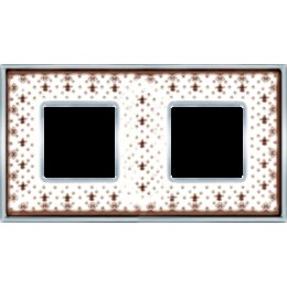 FD01342MACB Рамка Vintage Porcelain Brown LYS / Хром 2-постовая Fede