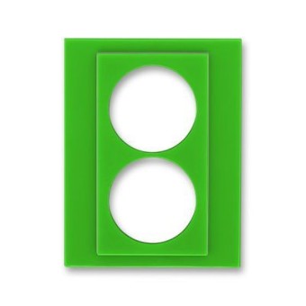 Сменная панель ABB Levit на розетку с заземлением двойную зелёный ND5513H-A2223 67 2CHH132223A8067
