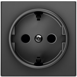 8588 NS Накладка для розеток 2Р+Е SCHUKO Чёрный бархат , ABB