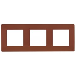 672573 Рамка Etika Какао 3-постовая Legrand