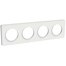 S52P808 Рамка Odace Белый 4-постовая Schneider Electric S52P808 Рамка Odace Белый 4-постовая Schneider Electric