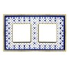 FD01472AZOB Рамка Belle Epoque Porcelain Blue LYS / Bright gold 2-постовая гор/верт. Fede