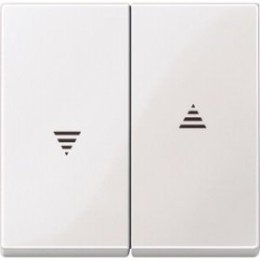 MTN432419 Клавиша х2 для жалюзи и кноп., белый блестящий Merten