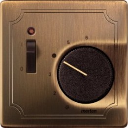 MTN539743 Центр. плата терморег-ра, антич. латунь Merten