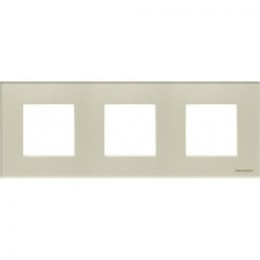 N2273 CP Рамка Zenit Жемчужное стекло 3-постовая ABB