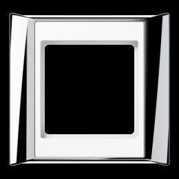 AP581GCRWW Рамка A Plus Хром / Белый 1-постовая Jung