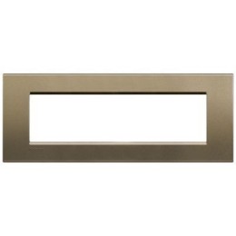 LNA4807SQ Рамка LivingLight Квадрат Коричневый шелк 7 модулей Bticino