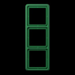 CD583GN Рамка CD 500 Зеленый 3-постовая Jung