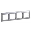770154 Рамка Valena Алюминий 4-постовая Legrand