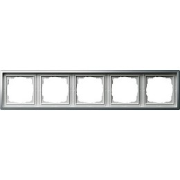 0215114 Рамка F100 Платина 5-постовая Gira