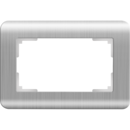 WL12-Frame-01-DBL Рамка для двойной розетки (серебряный) Stream Werkel a041872