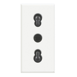 HD4180 Axolute Розетка 2К+З, 10/16 А 250 В~ с экранированными контактами Bticino