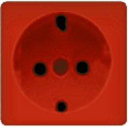 FD16723-BU Накладка розетки 2К+З нем.стандарт, цвет Красный FEDE