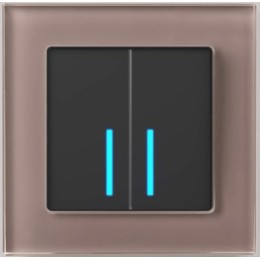 W0011142 Рамка на 1 пост (латте,стекло) Favorit Werkel a058818