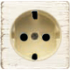 FD04335BD-A Обрамление розетки 2К+З бежевый, цвет White Decape FEDE
